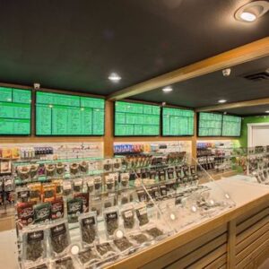 cannabis and glass dispensary